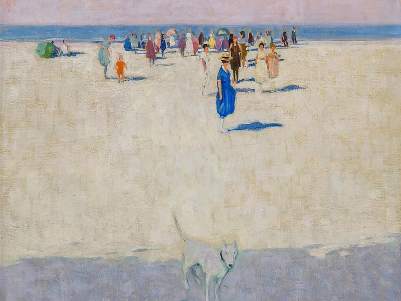 1886-Allan Gilbert Cram - Una giornata in spiaggia